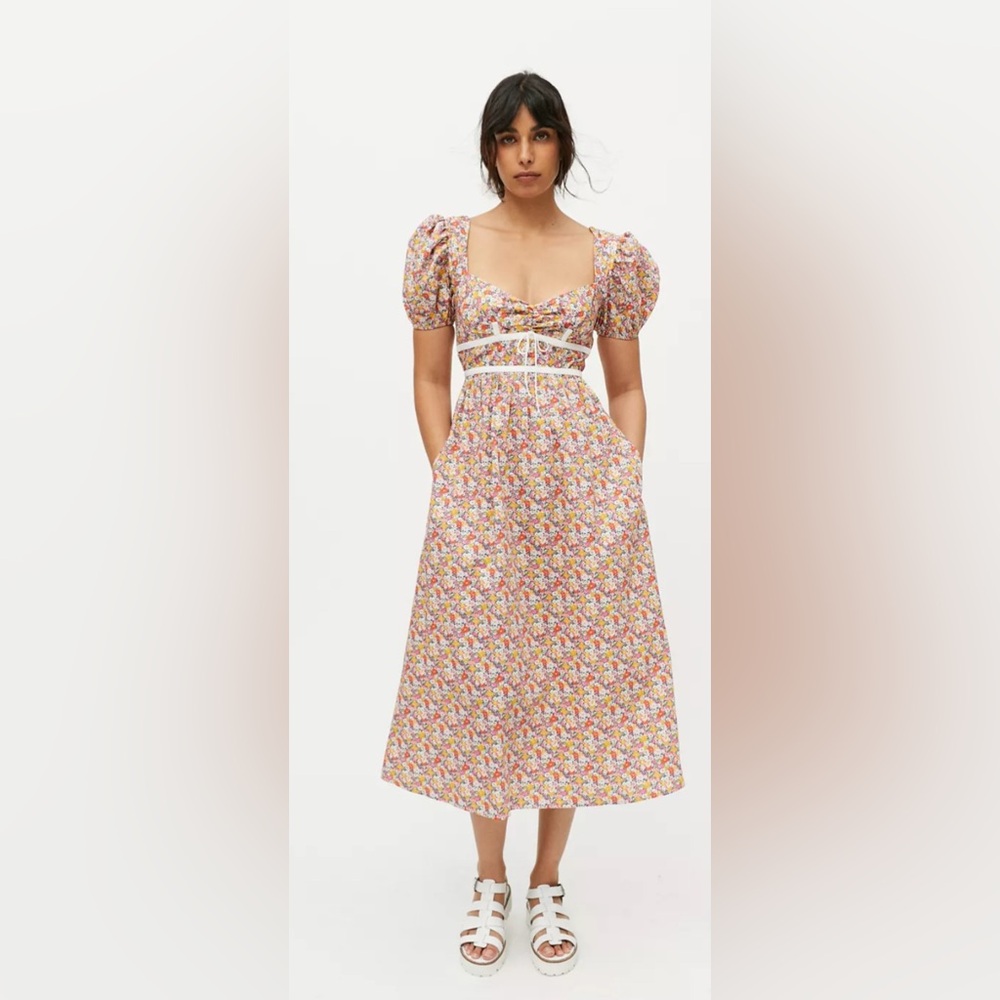 NWOT For Love & Lemons Margaret Floral Midi Dress, Sz 2X